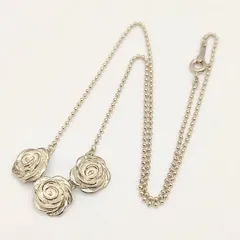 【美品】KENZO　ケンゾー　ヴィンテージ　ローズネックレス　薔薇　SILVER　シルバー925　8.0gのサムネイル
