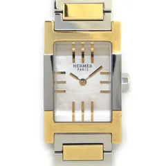 エルメス HERMES 腕時計 タンデム TA1.220 レクタンギュラー ホワイトシェル文字盤 GP SS クオーツアナログ 【中古】のサムネイル