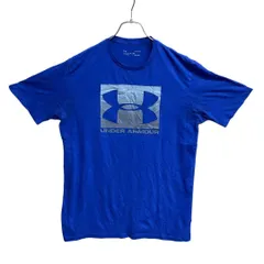 アンダーアーマー　メンズトップス　青　M　Tシャツ　半袖　シンプル【4075】