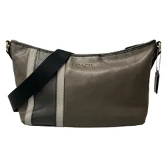 COACH(コーチ) ショルダーバッグ - F71436 ダークブラウン×黒×グレー レザー