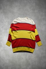BROWNY VINTAGE メンズ M ボルドーミックス ニットカーデ 羽織り 