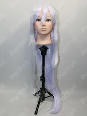 コスプレウィッグ ウィッグ／ロングストレート（パープルホワイト）