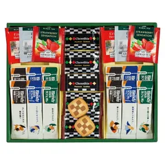 夏の贈り物お中元 ブレイクタイム クッキー&コーヒー&紅茶 チェスティアクッキー×8、AGFブレンディスティックコーヒー(エスプレッソオレ(5.8g)・カフェオレ(8.2g))×各4、紅茶(アールグレイ・ブレックファースト・ストロベリー)(各2g)×各のサムネイル
