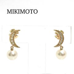 MIKIMOTO ゴールドパールダイヤ付きスタッド2wayピアス - メルカリ