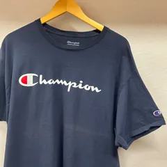 古着 XL チャンピオン Champion Tシャツ 半袖 ネイビー 紺 ロゴプリント