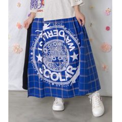 大人気❤ ScoLar スカラー リメイク風 異素材切替フレアスカート
