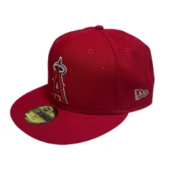 ◆未使用品◆NEW ERA ニューエラ 59FIFTY MLB オンフィールド ロサンゼルスエンゼルス キャップ 7 7/8 赤 レッド メンズ 帽子 R5449NL