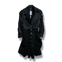未使用 タグ付き Adonisis アドニシス シャツワンピース 七分袖 定価30000円 膝丈 ストレッチ 光沢感 フレアワンピース レディース サイズ36 ブラック 春 ゴーゴー古着久喜倉庫店 23 No.K1852のサムネイル