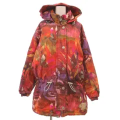 セルッティ CERRUTI 1881 SPORT 美品 vinntage 90s スキー スノボ スノーウェア 中綿ジャケット M ジップアップ スナップボタン フード付き 総柄 マルチカラー /KB ■GY66