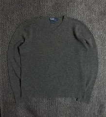 ポロラルフローレン ラムウール Vネック ニット グレー 100