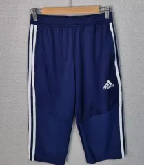 M) adidas アディダス ネイビー 3/4 ハーフパンツ