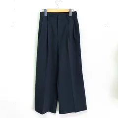 Spick&Span スピック&スパン 24SS センタープレスワイドパンツ ツータック スラックス チャコールグレー サイズ36 S 真夏対応