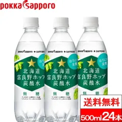 【 送料無料 】【 1ケース 】ポッカサッポロ 富良野ホップ 500ml 24本 北海道 富良野ホップ炭酸水 富良野 炭酸水 炭酸飲料 ソーダ  のサムネイル
