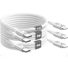 【新品】 Aioneus iPhone 充電ケーブル タイプC 0.3m 1m 2m USB C ライトニングケーブル Type C Lightningケーブル iPhone 充電器コード Lightning USB Cケーブル ナイロン編み iPhone 0