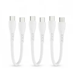 【新品】 GHNTJAP USB C to USB C ケーブル 15CM 3本 タイプc ケーブル 短い pd対応 60W急速充電 CtoC iPhone17/16/15、Macbook Pro、Galaxy、XiaomiなどType-C機器対応 ホワイ 0