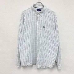 FRED PERRY　フレッドペリー　長袖ボタンダウンシャツ　チェック柄　マルチカラー　2XLサイズ　古着