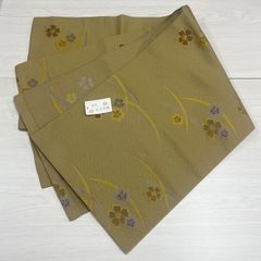 【三花】八寸名古屋帯　猫　格子　全通　抹茶色　リサイクル　リユース 三花】八寸名古屋帯 猫 格子 全通 抹茶色 リサイクル リユース - メルカリ