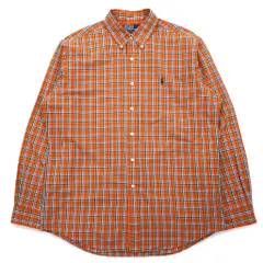 Polo by Ralph Lauren 90年代 ELLINGTON ビッグサイズ ボタンダウンシャツ L オレンジ スモールポニー刺繍