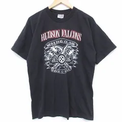 L/古着 半袖 ビンテージ Tシャツ メンズ 00年代 00s ハドソン コットン クルーネック USA製 黒 26mar30のサムネイル
