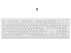 ナカバヤシ FKB-R249W 無線静音フルキーボード メンブレン 日本語109キー Windows対応 ホワイト 新品のサムネイル