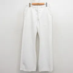 W32/古着 ミリタリー パンツ メンズ 80年代 80s フレア USA製 白 26mar30