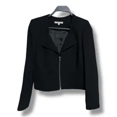 CARVEN カルヴェン カラーレスジャケット ジップアップ 上着 羽織り 式典 セレモニー オフィス レディース サイズ38 ブラック 秋 ゴーゴー古着久喜倉庫店 11 No.K1856のサムネイル