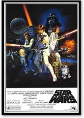 【フレーム付-黒-】 映画ポスター スターウォーズ エピソード4 新たなる希望 STAR WARS A3サイズ US版 mi2のサムネイル