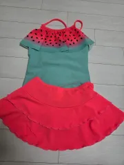 スイカデザイン 女の子 水着 セット 6x