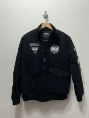 M Holiday ブラック パッチ MA-1ジャケット ブルゾン XL
