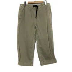 【中古】　GRAMicci　クライミングパンツ　綿パン　ボトムス　クロップド丈　ベルト　無地　裾マジックテープ　アウトドア　古着　/1153
