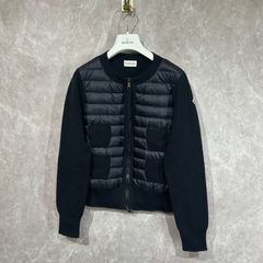 MONCLER モンクレールダウン切り替えニットカーディガン黒M - メルカリ
