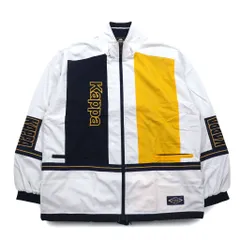 KAPPA 90年代 トラックジャケット ジャージ XL ホワイト カラーブロック メッシュライナー ロゴ刺繍