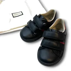保存袋付き GUCCI グッチ チルドレン エーススニーカー ローカットスニーカー シューズ 455447 黒 ブラック サイズ20 キッズ 通年 ゴーゴー古着久喜倉庫店 No.1658のサムネイル