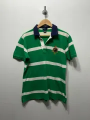 ポロラルフローレン グリーン ストライプ 半袖T M 実寸