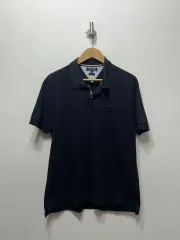 トミーヒルフィガー ブラック 半袖 ポロTシャツ XL