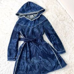 クリスチャンディオール　デニムワンピース　ウエストベルト　蜂ロゴ　フード クリスチャンディオール デニムワンピース ウエストベルト 蜂ロゴ
