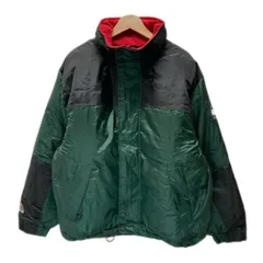 【中古】　TOMMY HILFIGER　ダウンジャケット　ナイロンジャンパー　アウター　フルジップ　ハイネック　ワンポイント　ブランドロゴ　ワッペン　バイカラー　古着　/1599