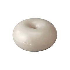 【新着商品】エクリアスポーツ ポンプ付 転がらない アイボリー Lサイズ ドーナツ型 高さ28cm HCF-BBDLIV 直径50cm バランスボール エレコム