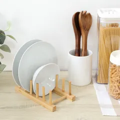 ディッシュラック シンク下 収納 皿 キッチン キッチン収納 ディッシュラック お皿立て おしゃれ シンク下収納 ホルダー スタンド ディッシュスタンド お皿 食器棚 食器収納 縦置き バンブーのサムネイル