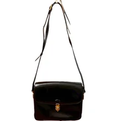 CELINE セリーヌ ショルダーバッグ レザー ブラック