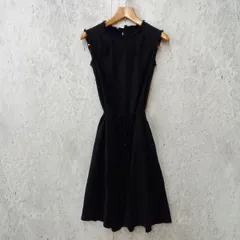 natural couture ナチュラルクチュール ワンピース ノースリーブ Aライン デニム ブラック Mサイズ ◎_〇◇☆