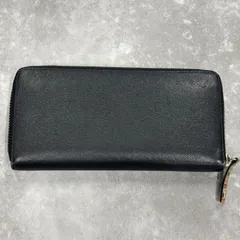 (o) 美品 Paul Smith 長財布 ラウンドファスナー ブラック レザー/9345