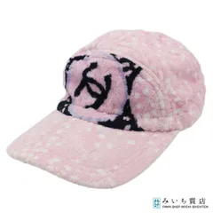 CHANEL シャネル キャップ 帽子 パイル生地 ココマーク ピンク 26k377-2のサムネイル