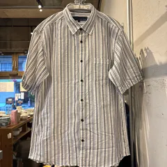 【東あずま店　併売品】　JOSEPH ABBOUD COLLECTION　ジョセフ　ストライプ　シャツ　メンズ　men's　ホワイト　白 シロ　WHITE　ブルー 青 藍色 ネイビー 紺色　BLUE　NAVYのサムネイル
