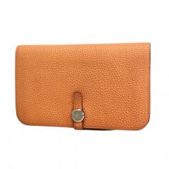 美品✨エルメス HERMES 長財布 ドゴンGM トゴ オレンジ K刻印 - メルカリ