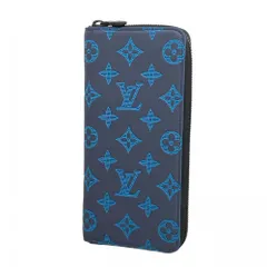 ルイ・ヴィトン(Louis Vuitton) ルイ・ヴィトン 長財布 モノグラム・シャドウ ジッピーウォレットヴェルティカル M82322 ネイビーメンズ