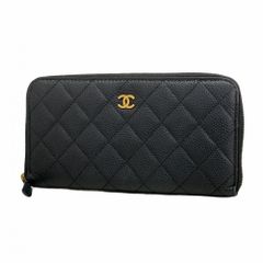 CHANEL シャネル 長財布 キャビアスキン マトラッセ ラウンド