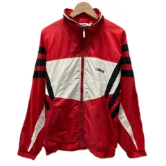 【中古】　adidas　ナイロンジャンパー　90s vintage　90年代　アウター　ハイネック　フルジップ　ワンポイント　ブランドロゴ　刺しゅう　サイドポケット　スポーツ　古着　/2001