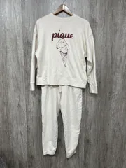 gelato pique ジェラートピケ ルームウェア アイス スウェット パンツ セットアップ sizeS-M/白 ■■ レディース