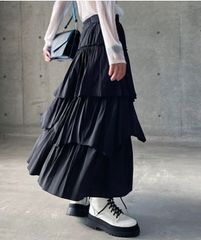 リグドット lig. tulleskirt シアーボリュームスカート 黒 - メルカリ